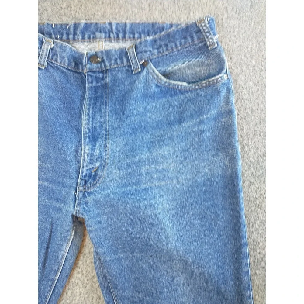 Vintage Levis Mens Medium Wash Straight Leg Denim Jeans Blue W34 L30